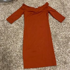 Zara Burnt Orange Midi Dress